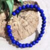 Bracelet en perles de bois bleu dur