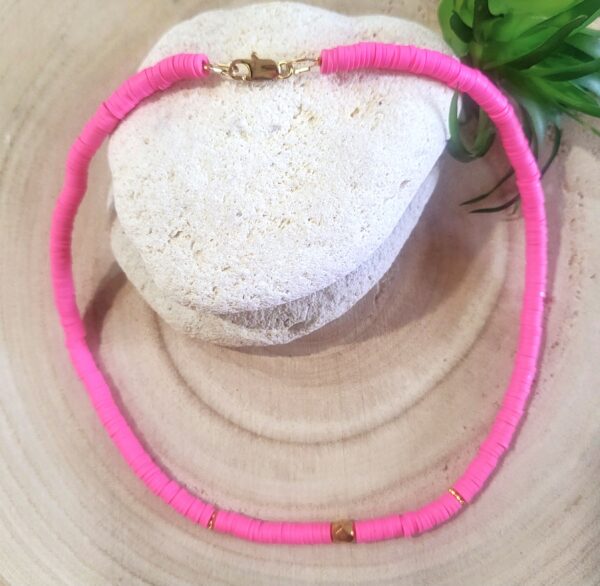 Collier surfeur rose