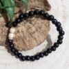 Bracelet en perles de bois noir