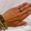 Bague en perles de bois kaki – Image 2